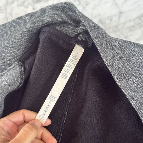 Lululemon Back To It Wrap Heathered Gray Sweater Jacket Sz 2 - Picture 7 of 8